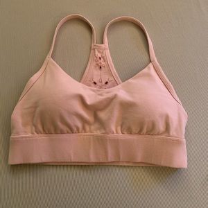Padded pink sports bra